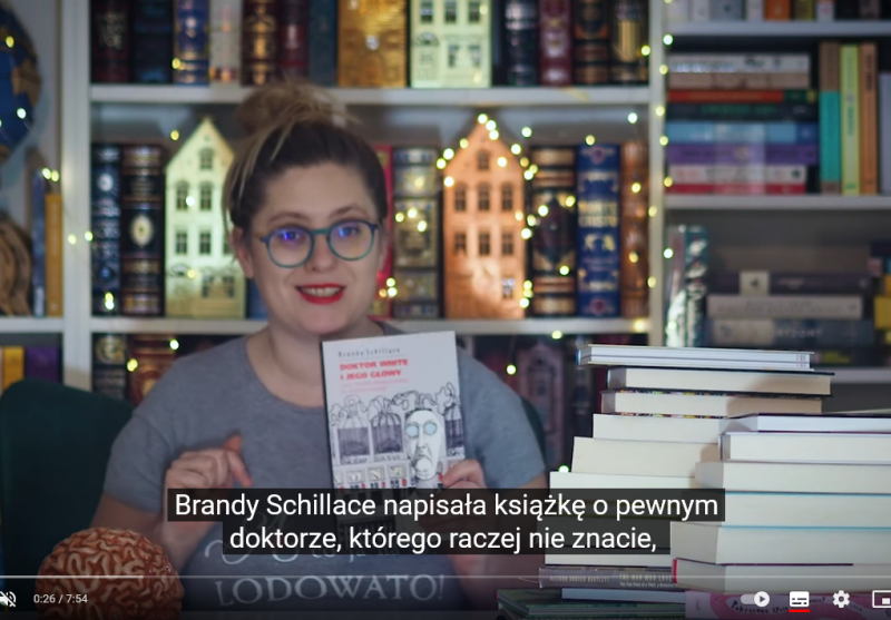 frame from a video promoting the book
